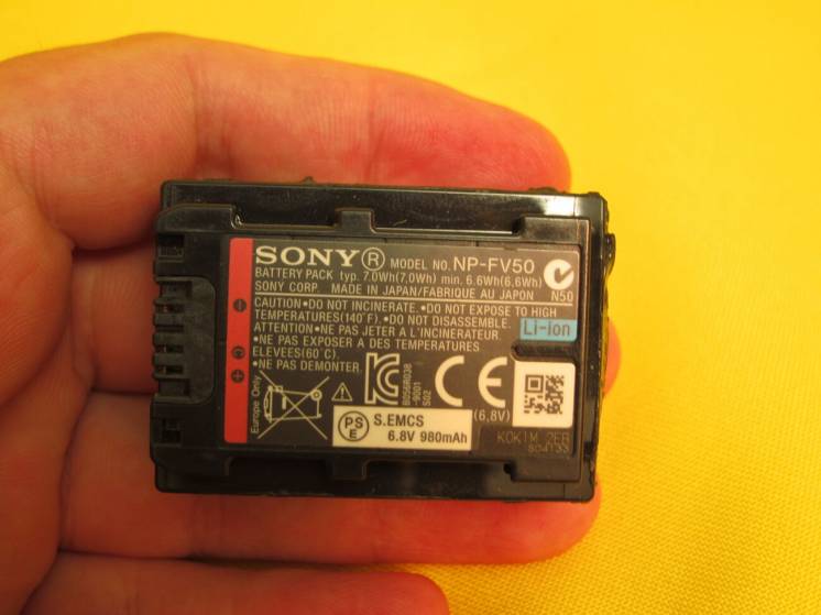 Аккумулятор NP-FV50 для видеокамер SONY. Оригинал. Батарея.