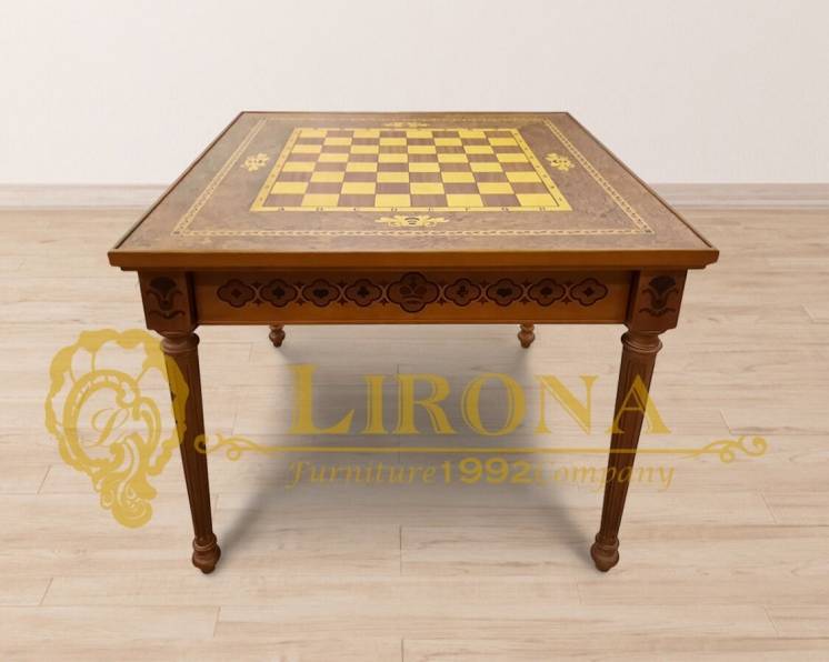 Шаховий стіл з дерева з шахами Шахматный стол с дерева с шахматами