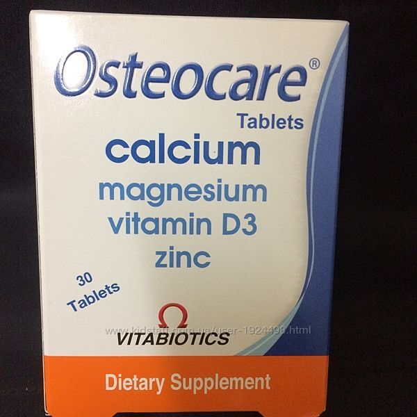 Osteocare кальций, магний, витамин Д3, цинк Остеокеа, 30 табл Египет