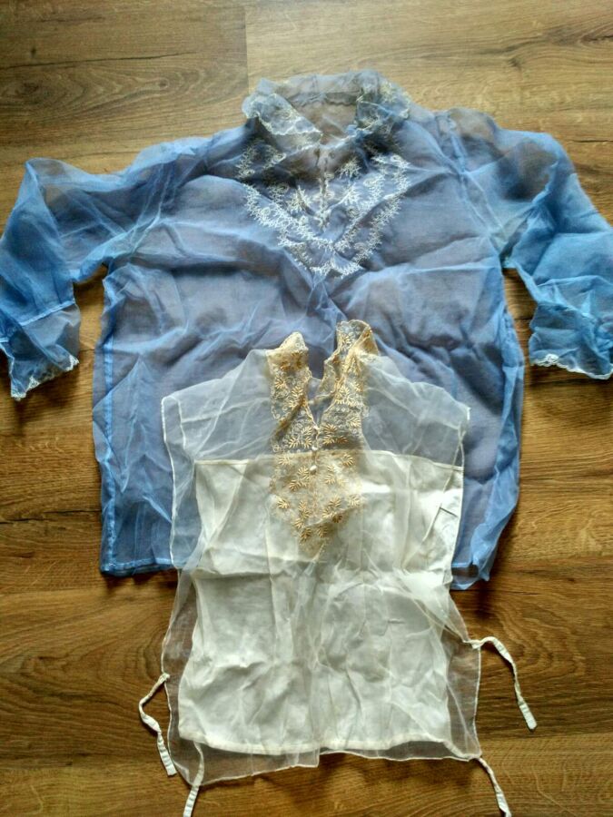 Старинные капроновые  нарядные блузки 50 годов