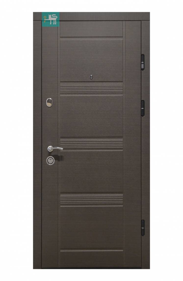 Двері вхідні квартирні ПК-29+ Венге горизонт сірий (860-960) R/L