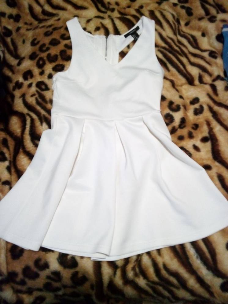 Белый модный сарафан,короткая юбка,р.42