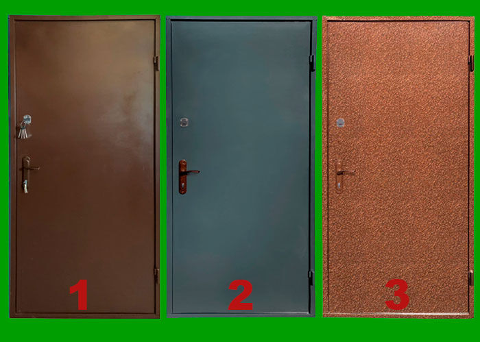 Двери входные металлические, 2 листа металла, прочные, утепленные.