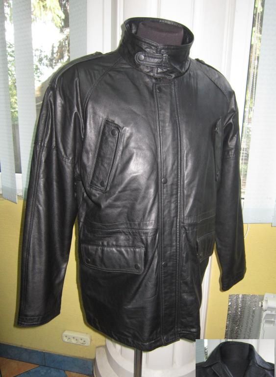 Большая кожаная мужская куртка L. Lambertazzi. Италия. 62р. Лот 967
