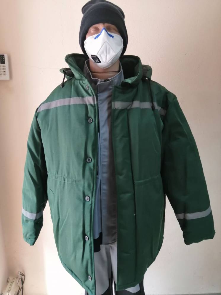 Куртка рабочая утепленная на синтепоне грета зеленая