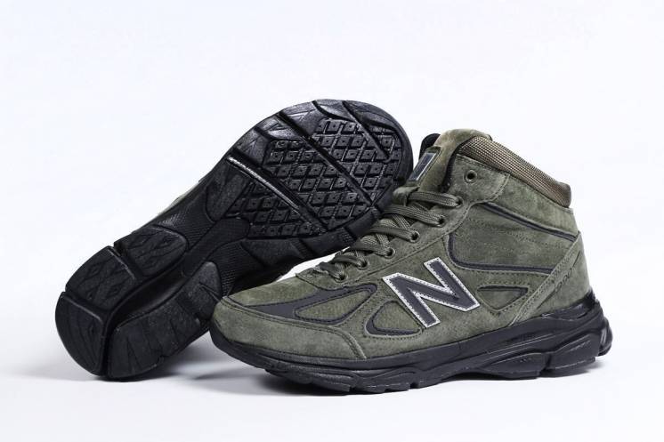 Мужские кроссовки New Balance 990 (мех) , зеленые