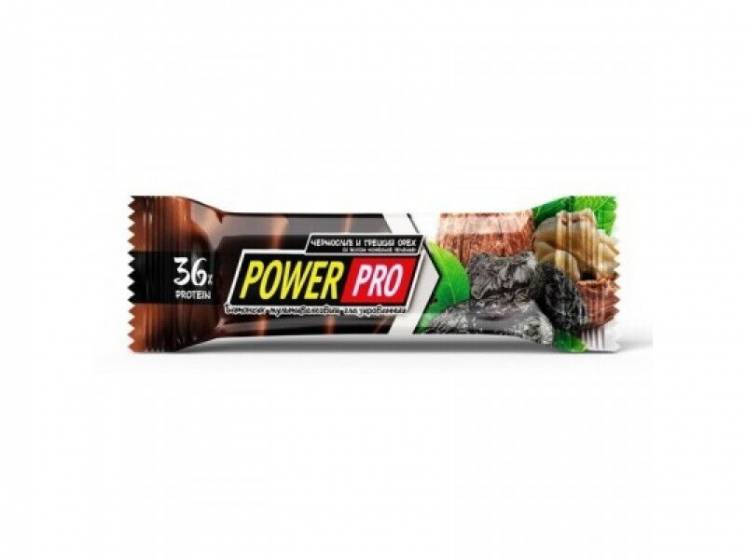 Power Pro Батончик протеиновый NUTELLA чернослив и грецкий орех 36%