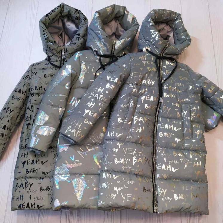Зимняя куртка светоотражающая для девочки подростка