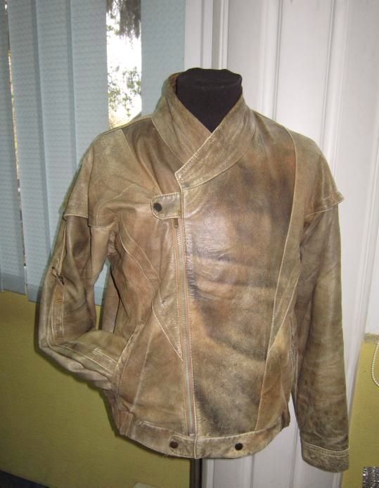 Крутая мужская кожаная куртка - косуха KEJRIWAL. Индия. 62р. Лот 979