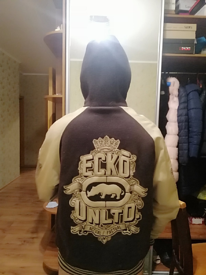 Зимняя кожаная куртка Ecko Unltd  ( лимитированая версия )