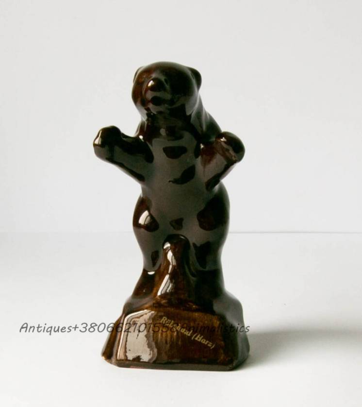 статуэтка Медведь майолика, обливная керамика Rübeland Harz Германия