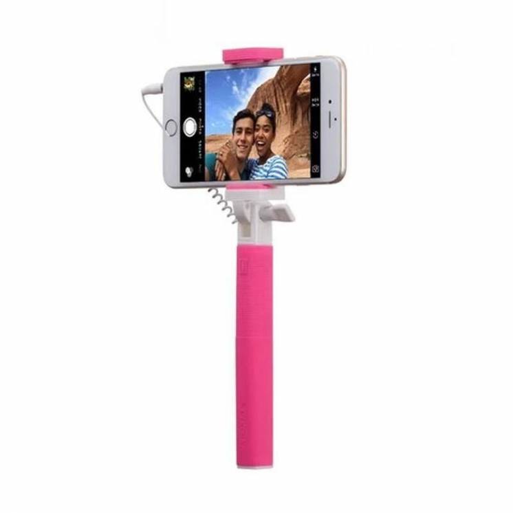 Селфи-палка, монопод Momax Selfie Mini Mini 17cm Pink