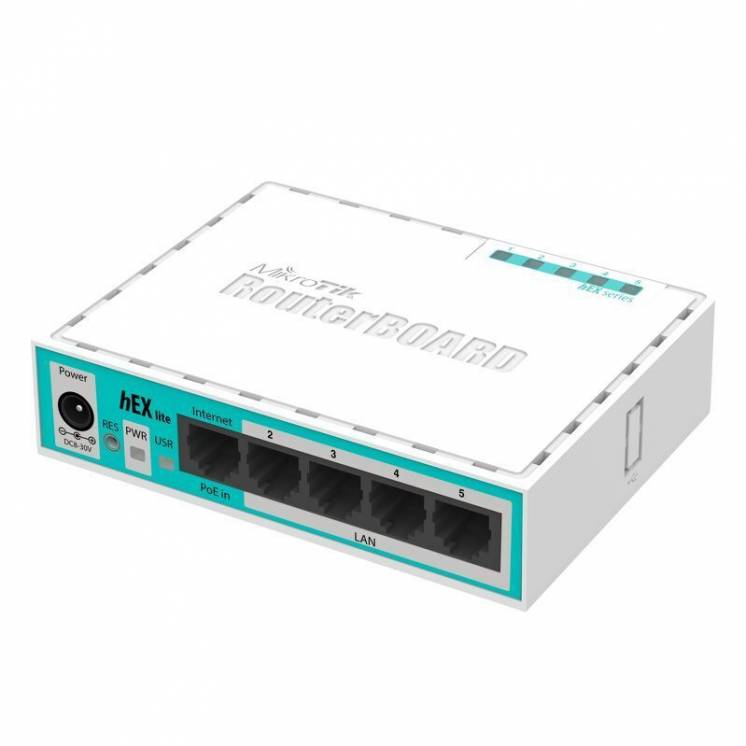 Маршрутизатор MikroTik RouterBOARD RB750r2 hEX lite Микротик