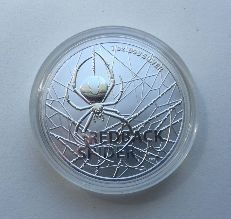 Красноспинный паук Австралия 1-я монета в серии