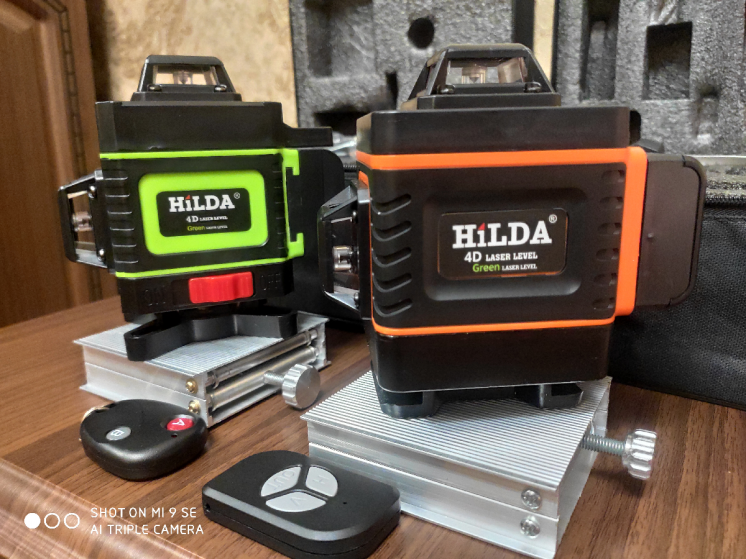 Лазерный уровень HILDA 4D с пультом на 16 линий