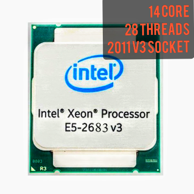 Процессор 28 потоков Intel Xeon E5 2683 v3 2011 socket