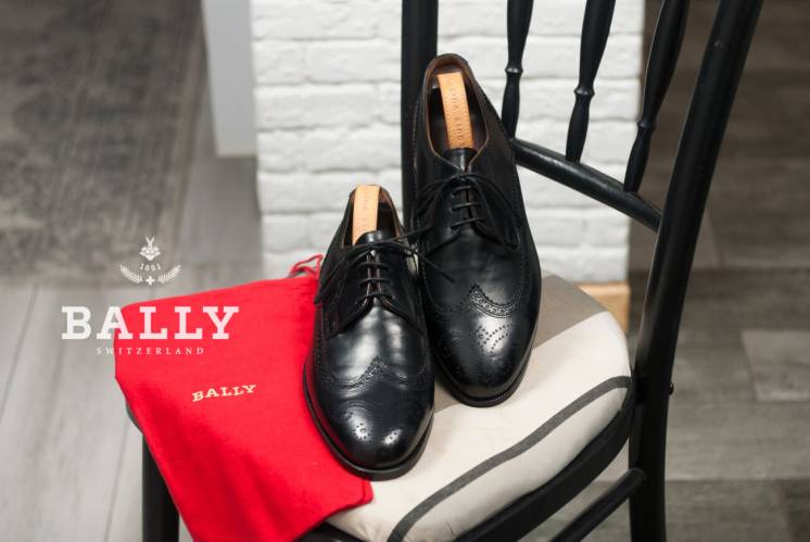 Дерби люкс класса Bally, Швейцария 44,5 размер мужские туфли кожаные