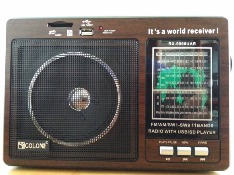 Классный радиоприёмник, портативная колонка GOLON RX-9966