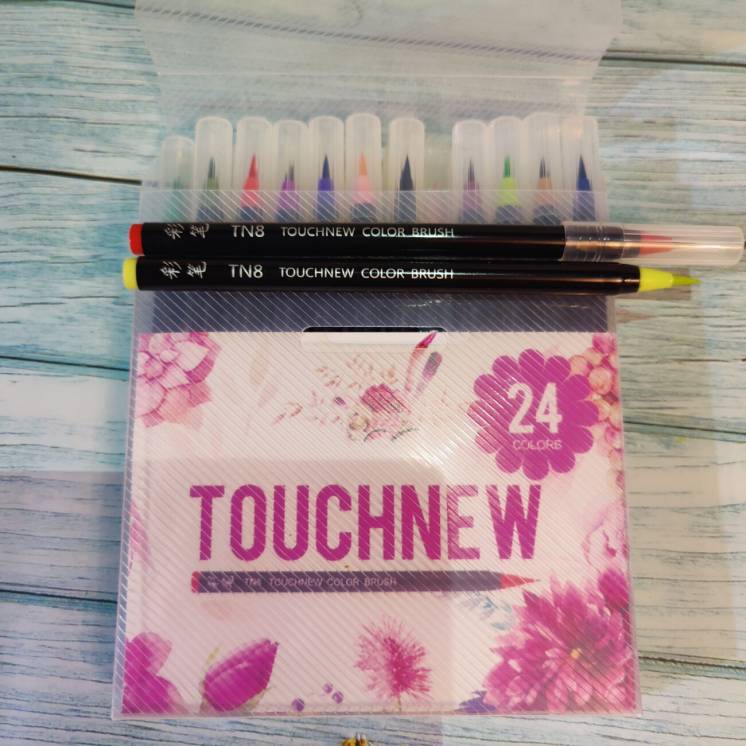 Акварельные маркеры Touchnew 24 шт (маркер - кисточка) Touchfive Touch