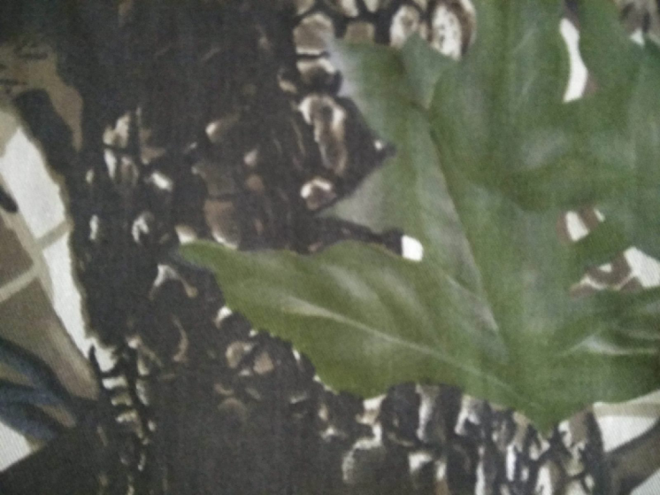 Ткань камуфляжная Грета саржевое плетенье лес  зеленым листьями ш 1.5м