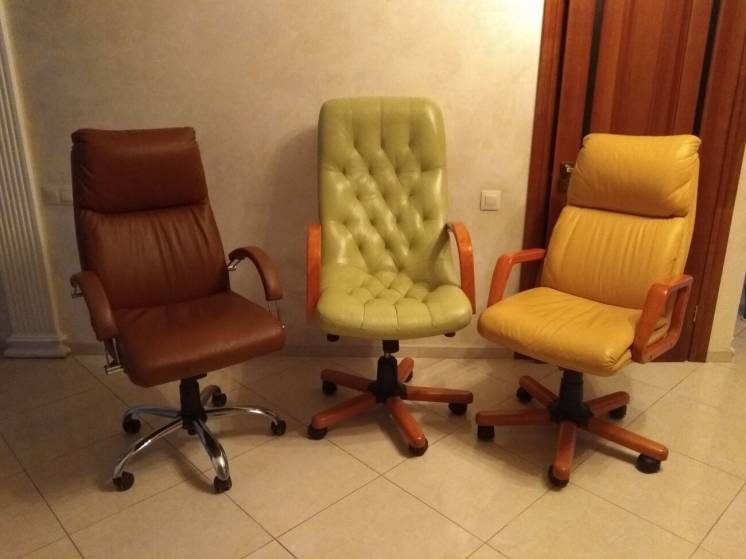 Кресла кожаные офисные, офісні шкіряні компютерні крісла