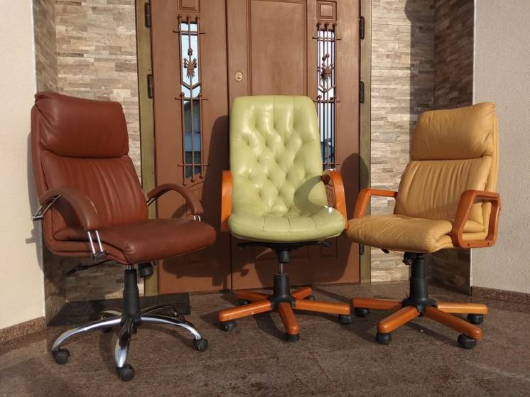 крісла офісні шкіряні для керівників, кожаное офисное для руководителе