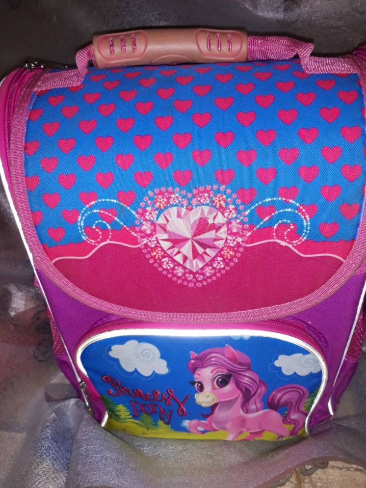 Рюкзак школьный для девочки \ ортопедическая спинка \ много карманов