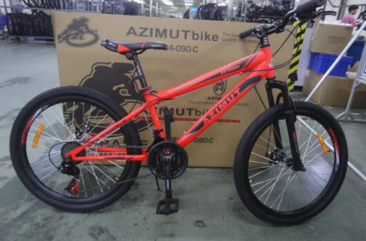 Спортивный велосипед 26 дюймов Azimut Extreme FRD красный