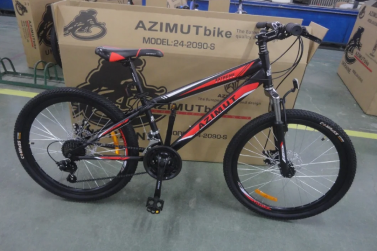 Горный спортивный велосипед 24 дюймов Azimut Extreme FRD черный