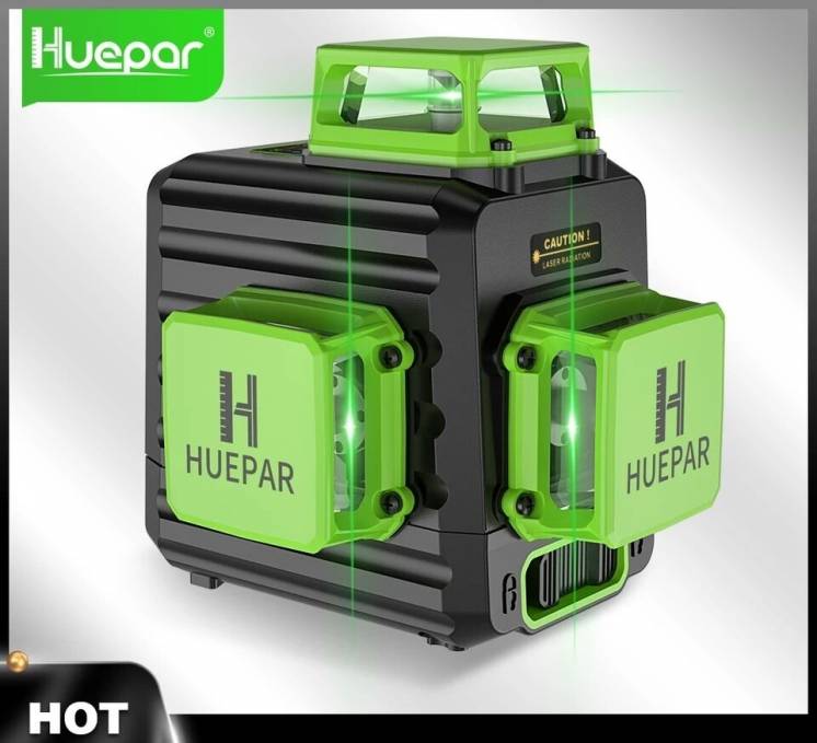 3D лазерный уровень Huepar B03CG в PRO комплектации + жесткий кейс