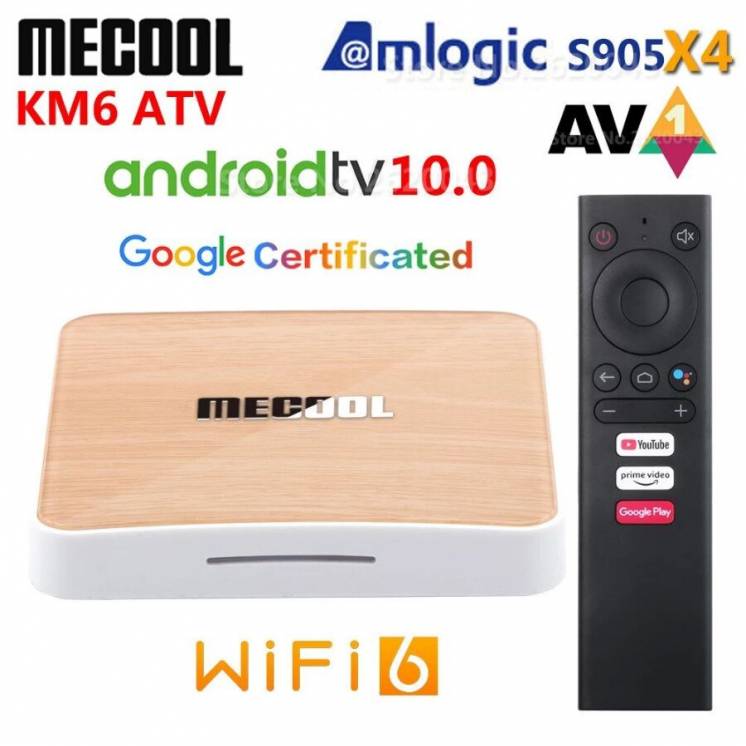 Новинка TV Box MECOOL KM6 DELUXE S905X4 AV1 Сертифицированый