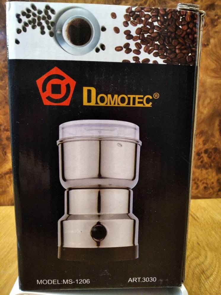 Кофемолка Domotec электрическая MS 1206 220V/150W объём 70 грамм