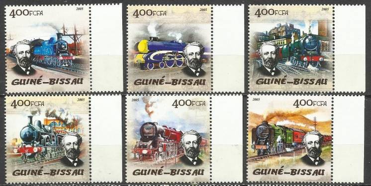 Продам марки  Гвинеи Бисау 2005 ЖД (2)