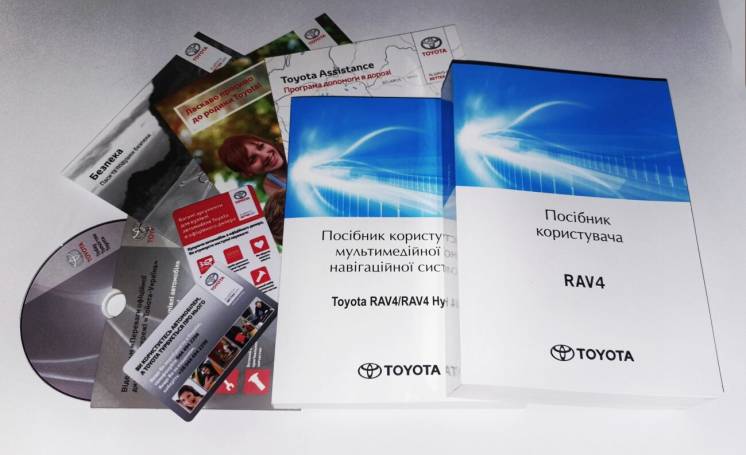 Комплект инструкций (руководств) по эксплуатации Toyota RAV4 (2018-нв)