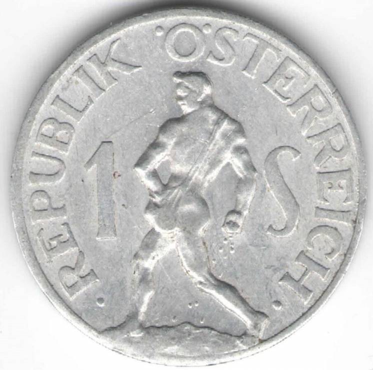 Австрия 1 шиллинг 1957 Сеятель