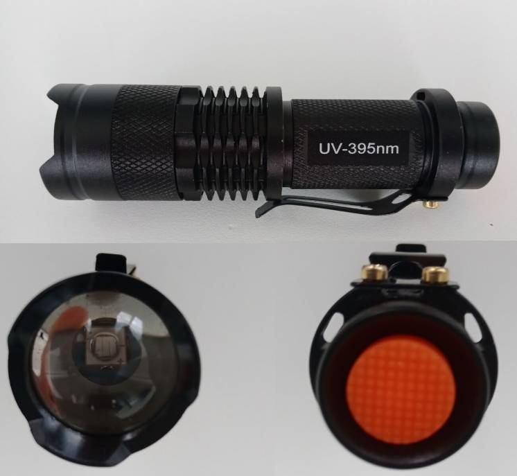 Ультрафиолетовый фонарик УФ UV детектор банкнот 395nm