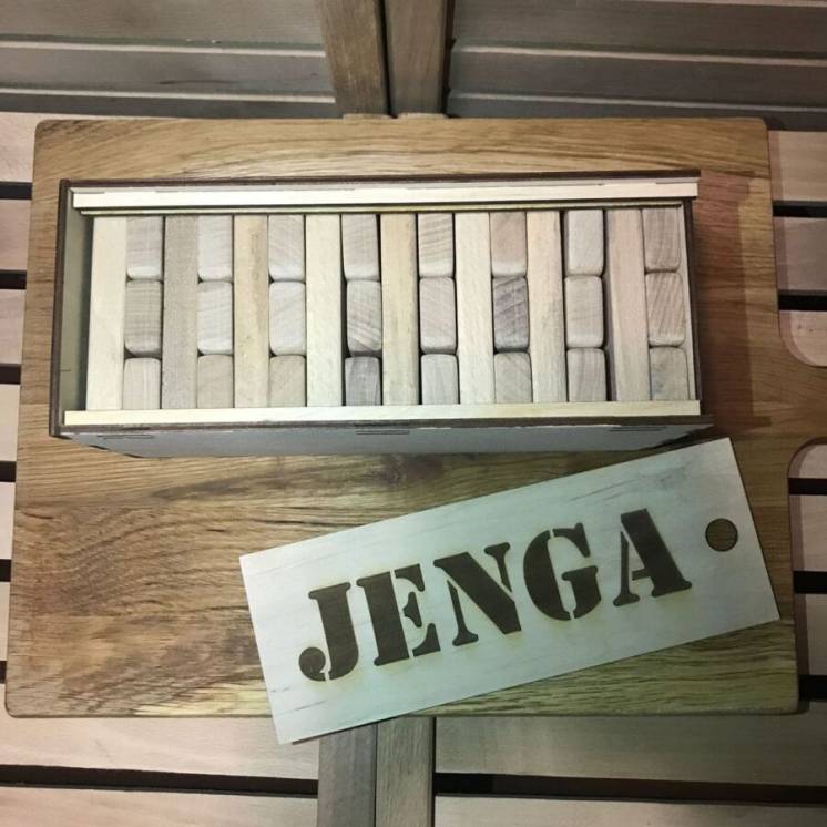 Jenga в дерев'яній коробці (Джанга, Дженга, Janga)