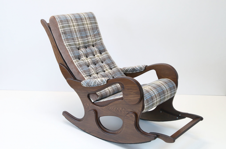 Кресло качалка с банкеткой и чайним столиком