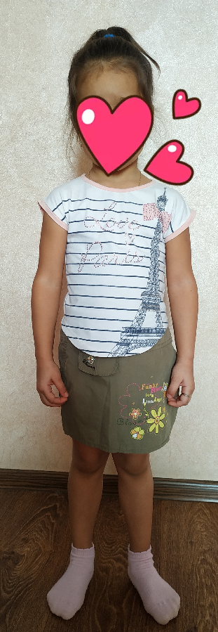Детский комплект футболка + юбка шорты