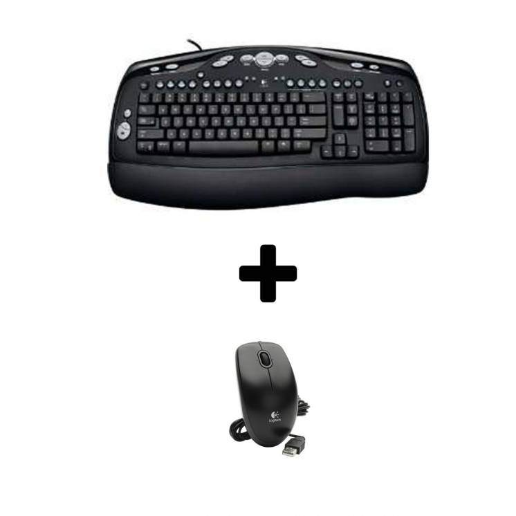 Комплект Logitech клавиатура Media Elite и мышка Deluxe 250