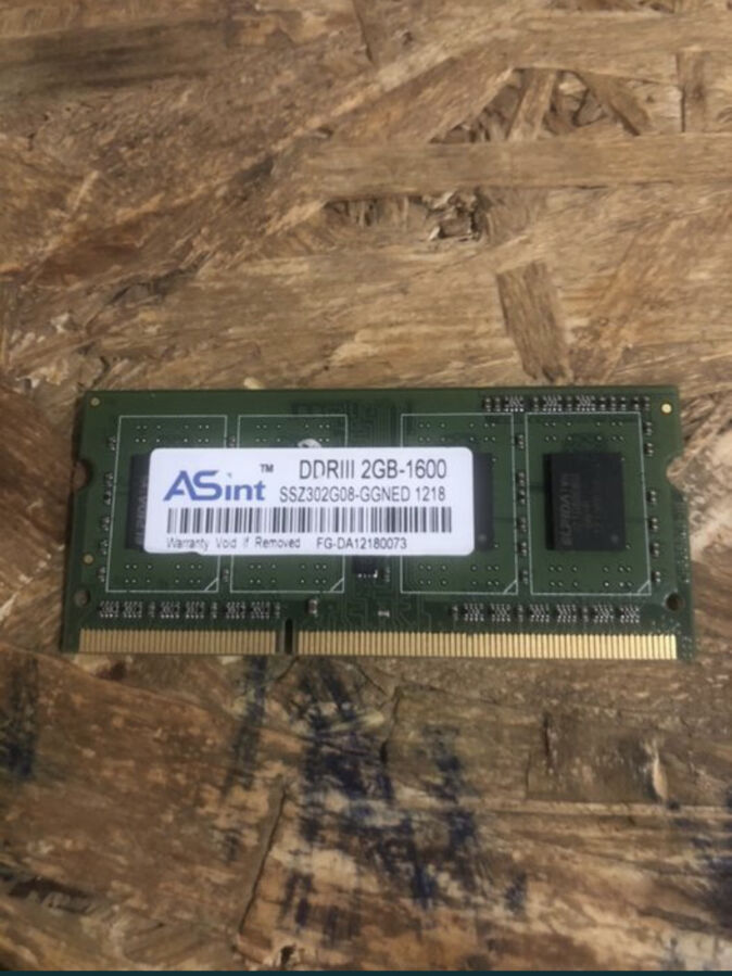 Продам оперативную память ASint DDR-3 2GB-1600