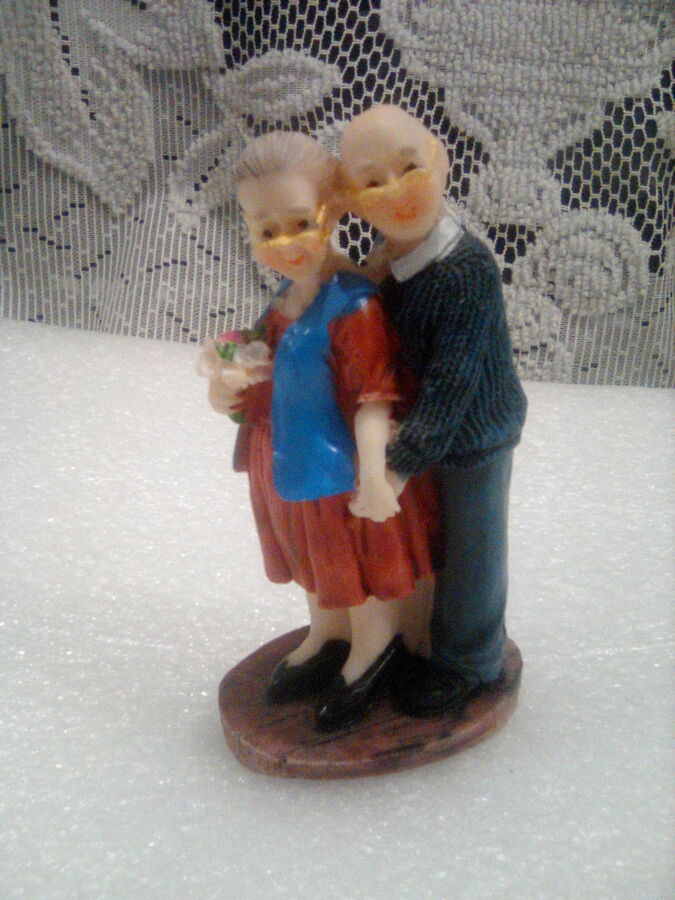 Статуетка Бабуся і Дідусь, 9.5×5, сувенір, на торт, декор дому