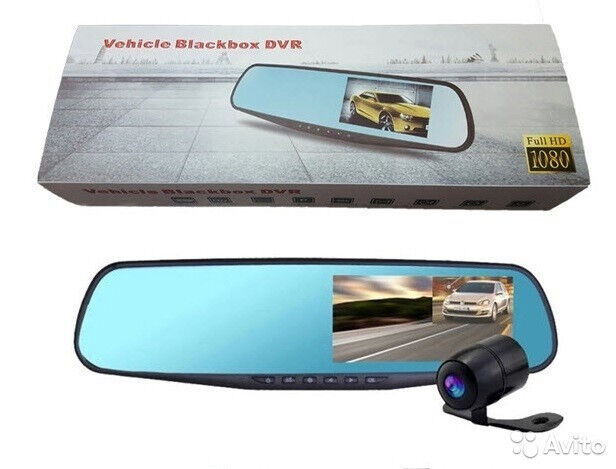 Автомобильное зеркало видеорегистратор для машины на 2 камеры VEHICLE