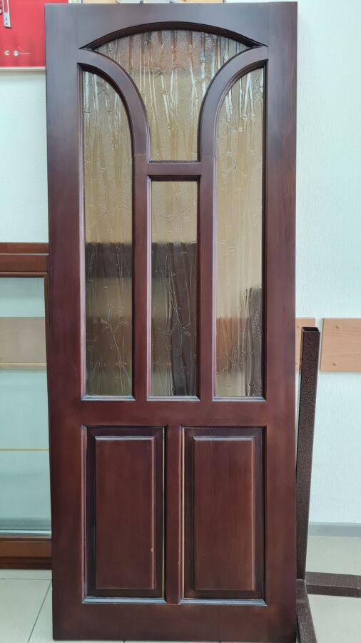 Дверное полотно со стеклом, дерево, массив, дверь межкомнатная