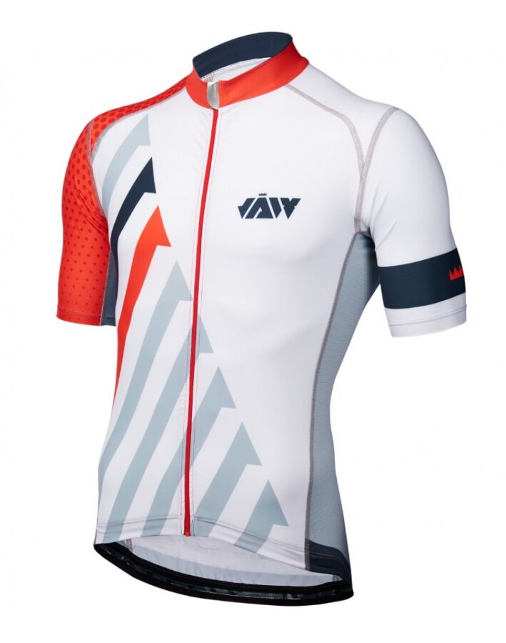 велофутболка велоджерси JAW Cycling Jersey SPRINT White Orange (XL)