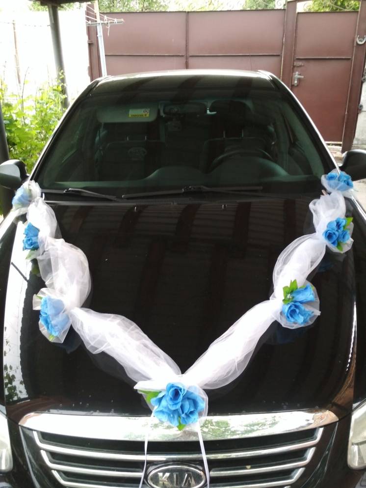 Свадебные украшения на машину лента на авто