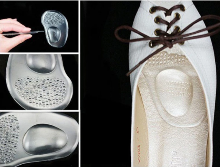Силиконовые вкладыши пелоты для обуви на передний свод стопы на клейко