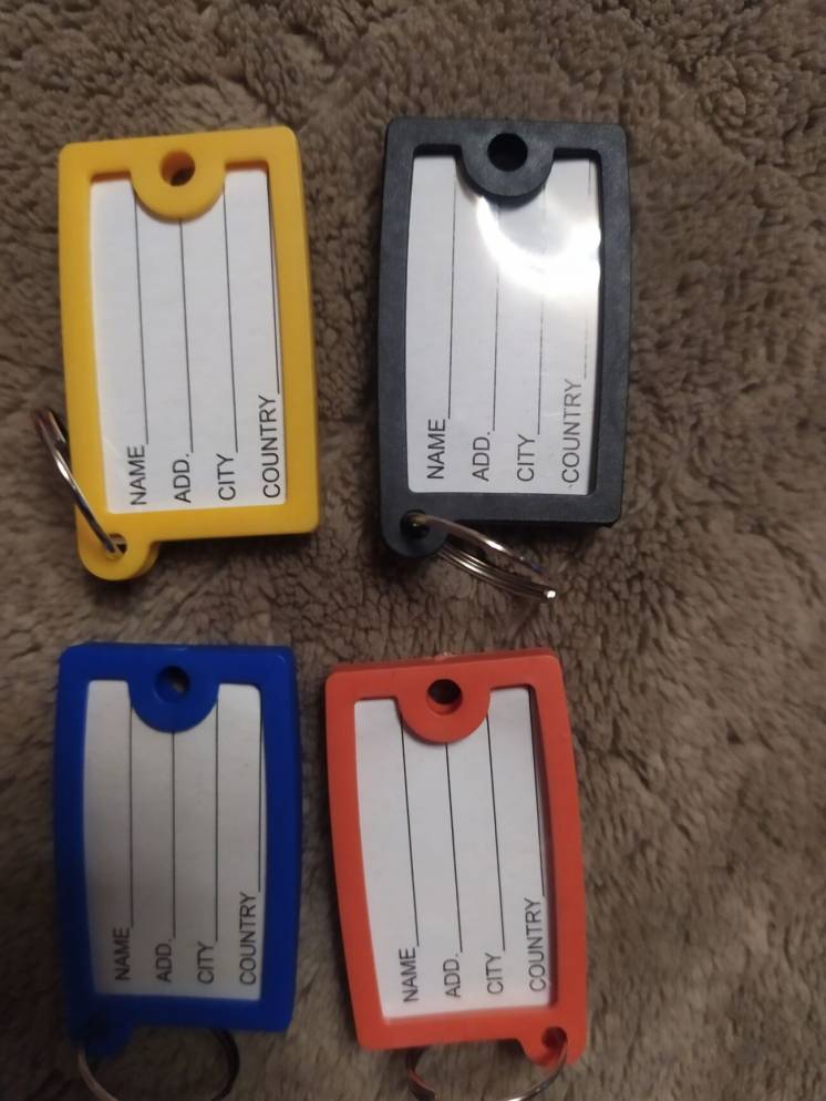 Идентификатор, номерок, бирка, брелок для ключей.