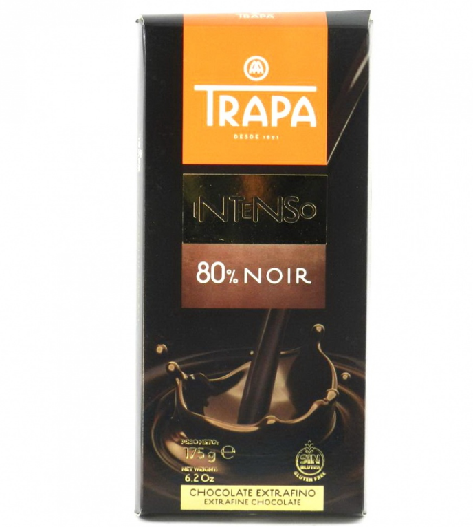 Шоколад Trapa intenso чорний 80% 175 г