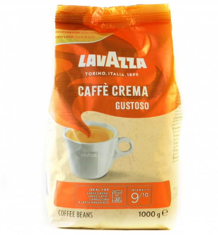 Кава в зернах Lavazza Caffe crema custoso 1кг  Італія